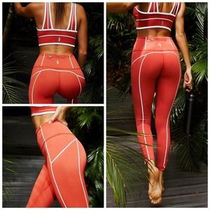 NEW FREE PEOPLE You're A Peach Active Legging Tango XS $98